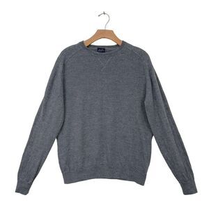 Goodman Extra Fine Merino Sweater Mens XL Gray Pullover Long Sleeve Crew Neck